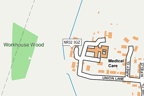 NR32 3GZ map - OS OpenMap – Local (Ordnance Survey)