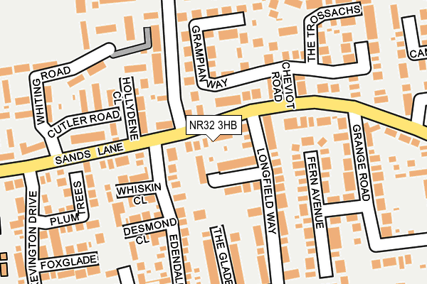 NR32 3HB map - OS OpenMap – Local (Ordnance Survey)