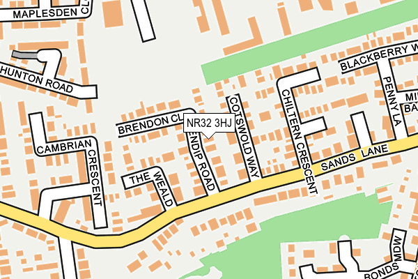 NR32 3HJ map - OS OpenMap – Local (Ordnance Survey)