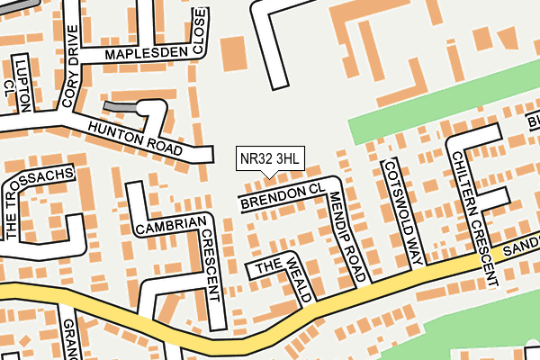 NR32 3HL map - OS OpenMap – Local (Ordnance Survey)