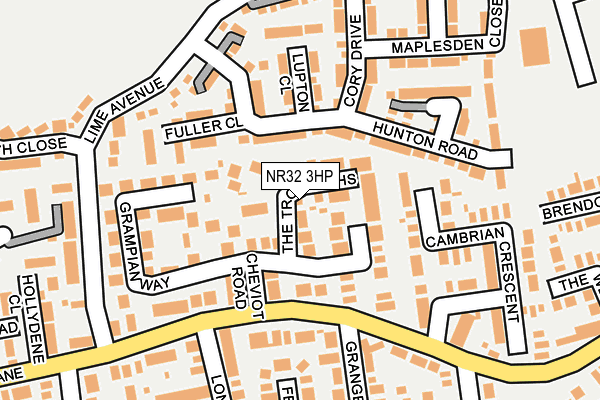 NR32 3HP map - OS OpenMap – Local (Ordnance Survey)