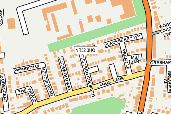 NR32 3HQ map - OS OpenMap – Local (Ordnance Survey)