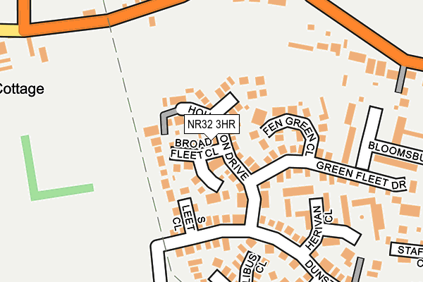 NR32 3HR map - OS OpenMap – Local (Ordnance Survey)