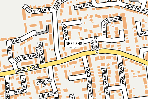 NR32 3HS map - OS OpenMap – Local (Ordnance Survey)