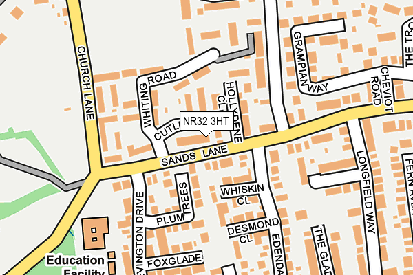 NR32 3HT map - OS OpenMap – Local (Ordnance Survey)