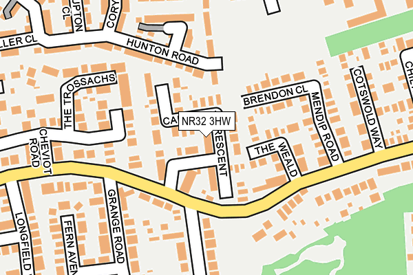 NR32 3HW map - OS OpenMap – Local (Ordnance Survey)