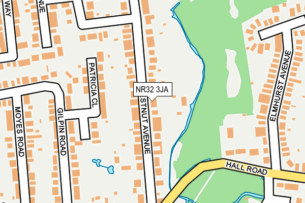 NR32 3JA map - OS OpenMap – Local (Ordnance Survey)