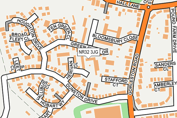 NR32 3JG map - OS OpenMap – Local (Ordnance Survey)