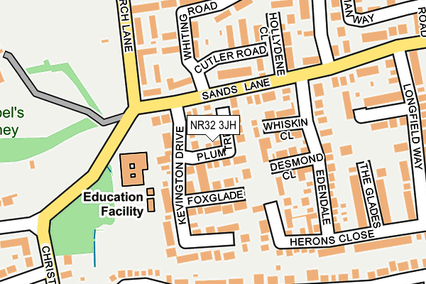 NR32 3JH map - OS OpenMap – Local (Ordnance Survey)