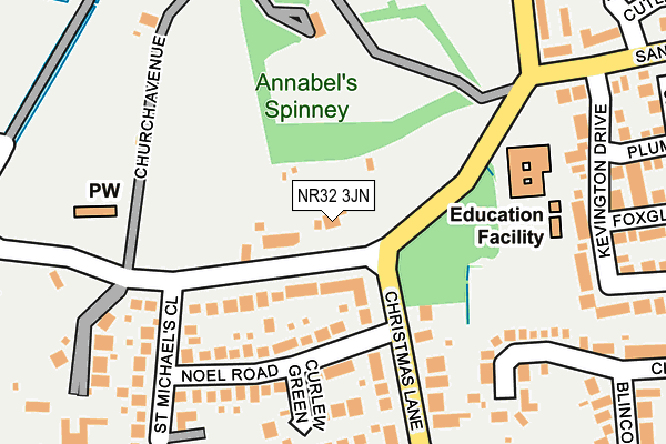 NR32 3JN map - OS OpenMap – Local (Ordnance Survey)