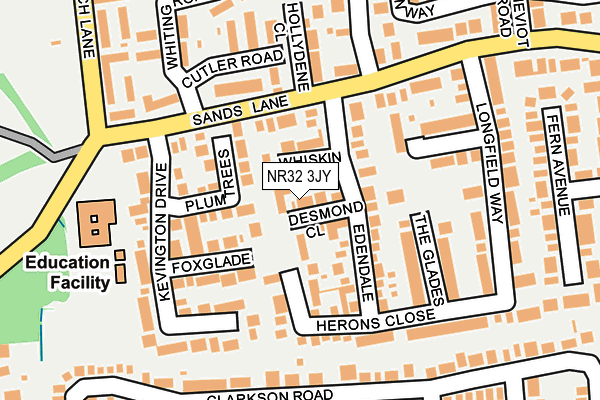 NR32 3JY map - OS OpenMap – Local (Ordnance Survey)