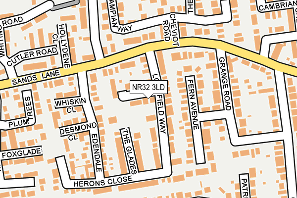 NR32 3LD map - OS OpenMap – Local (Ordnance Survey)