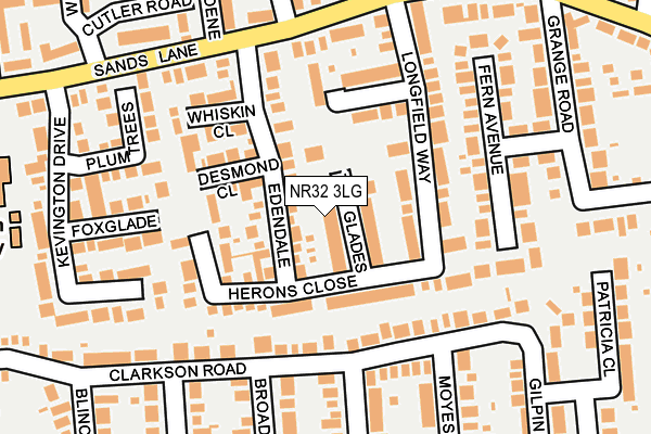 NR32 3LG map - OS OpenMap – Local (Ordnance Survey)