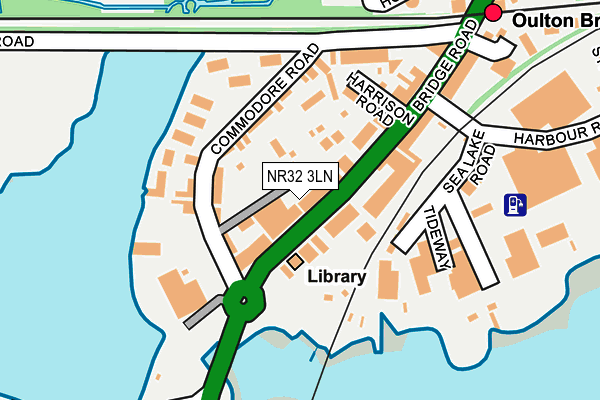 NR32 3LN map - OS OpenMap – Local (Ordnance Survey)