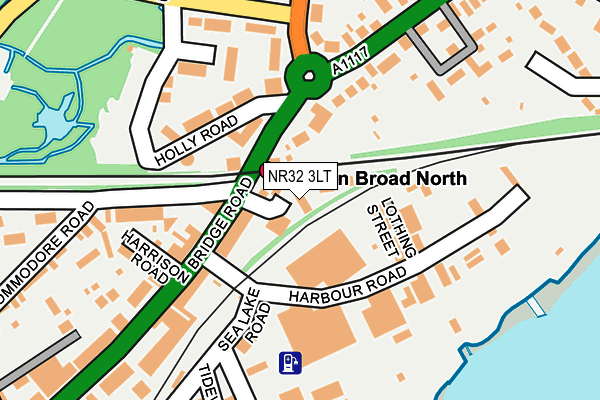 NR32 3LT map - OS OpenMap – Local (Ordnance Survey)