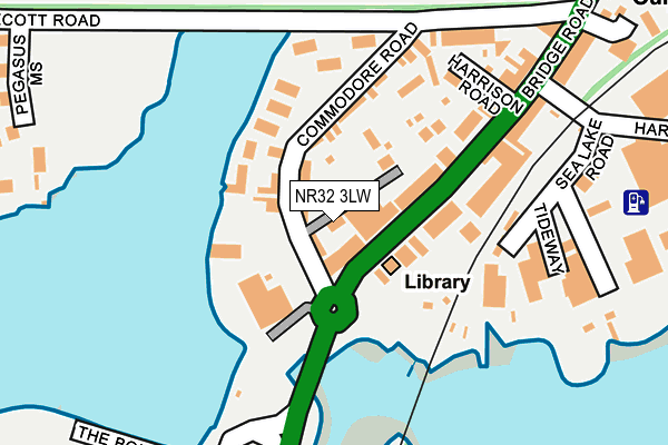 NR32 3LW map - OS OpenMap – Local (Ordnance Survey)