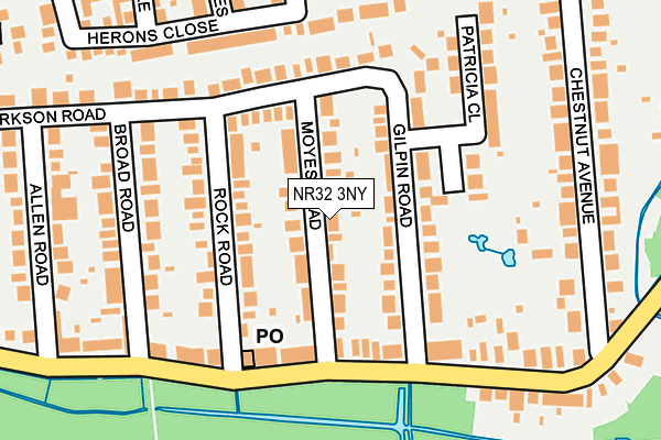 NR32 3NY map - OS OpenMap – Local (Ordnance Survey)