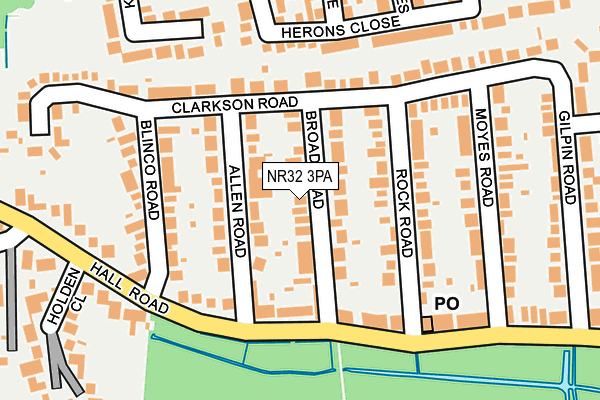 NR32 3PA map - OS OpenMap – Local (Ordnance Survey)