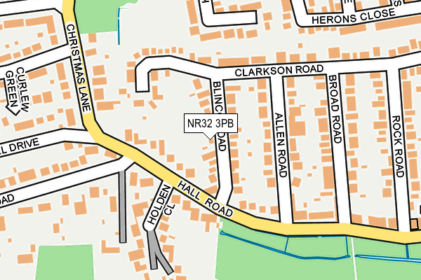 NR32 3PB map - OS OpenMap – Local (Ordnance Survey)