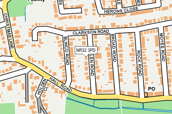 NR32 3PD map - OS OpenMap – Local (Ordnance Survey)