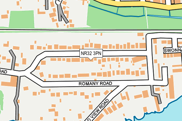 NR32 3PN map - OS OpenMap – Local (Ordnance Survey)