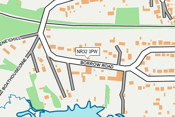 NR32 3PW map - OS OpenMap – Local (Ordnance Survey)
