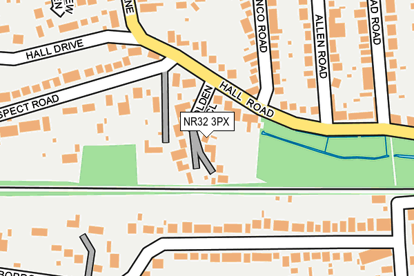 NR32 3PX map - OS OpenMap – Local (Ordnance Survey)