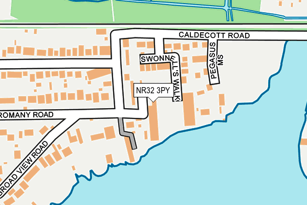 NR32 3PY map - OS OpenMap – Local (Ordnance Survey)