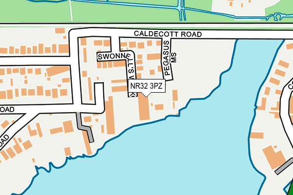 NR32 3PZ map - OS OpenMap – Local (Ordnance Survey)