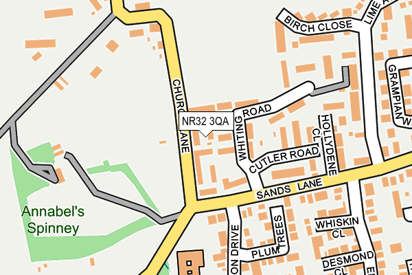 NR32 3QA map - OS OpenMap – Local (Ordnance Survey)