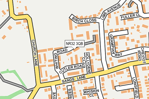 NR32 3QB map - OS OpenMap – Local (Ordnance Survey)