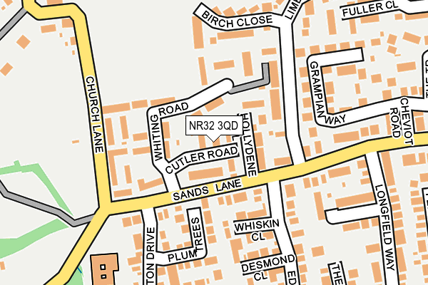NR32 3QD map - OS OpenMap – Local (Ordnance Survey)