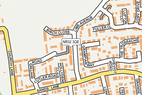 NR32 3QE map - OS OpenMap – Local (Ordnance Survey)