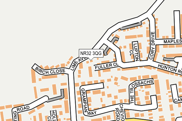 NR32 3QG map - OS OpenMap – Local (Ordnance Survey)
