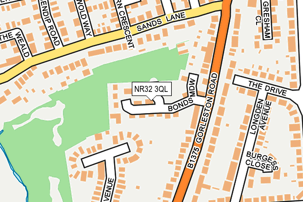 NR32 3QL map - OS OpenMap – Local (Ordnance Survey)