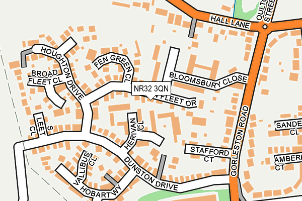 NR32 3QN map - OS OpenMap – Local (Ordnance Survey)