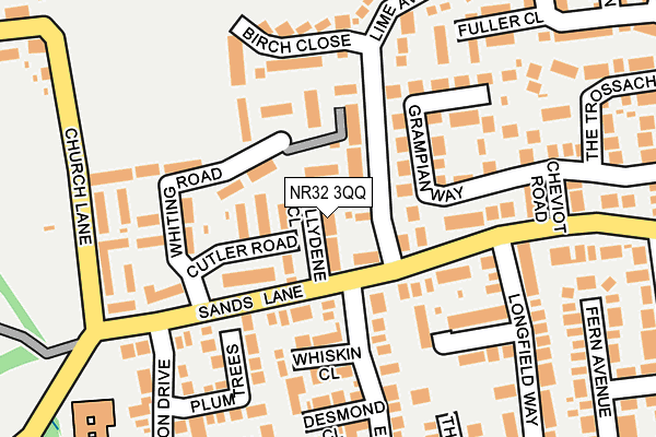 NR32 3QQ map - OS OpenMap – Local (Ordnance Survey)
