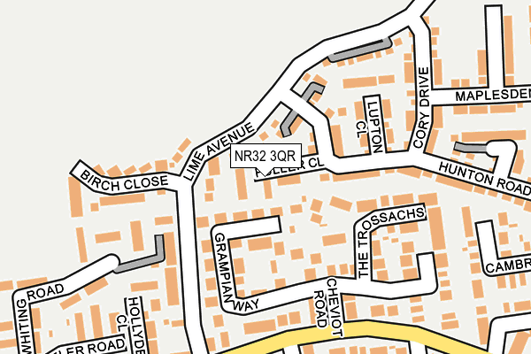 NR32 3QR map - OS OpenMap – Local (Ordnance Survey)