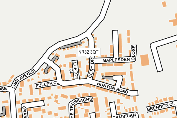 NR32 3QT map - OS OpenMap – Local (Ordnance Survey)