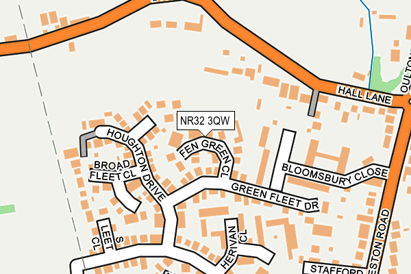 NR32 3QW map - OS OpenMap – Local (Ordnance Survey)