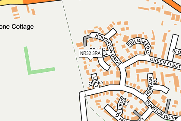NR32 3RA map - OS OpenMap – Local (Ordnance Survey)