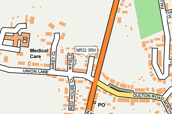 NR32 3RH map - OS OpenMap – Local (Ordnance Survey)