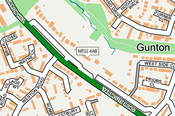 NR32 4AB map - OS OpenMap – Local (Ordnance Survey)