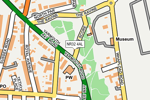 NR32 4AL map - OS OpenMap – Local (Ordnance Survey)