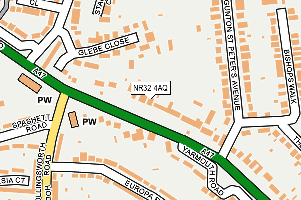 NR32 4AQ map - OS OpenMap – Local (Ordnance Survey)