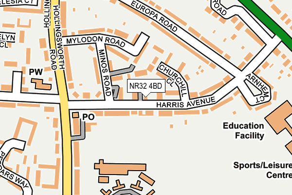 NR32 4BD map - OS OpenMap – Local (Ordnance Survey)