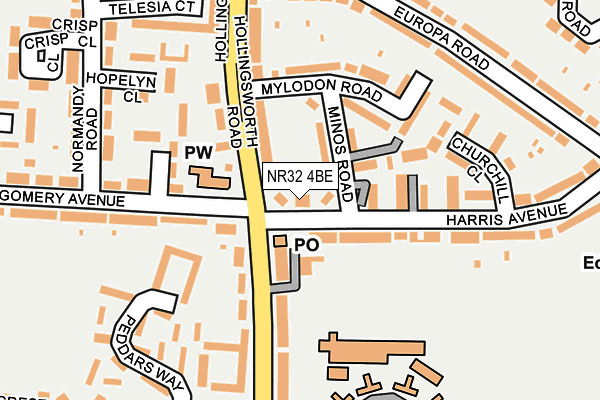 NR32 4BE map - OS OpenMap – Local (Ordnance Survey)