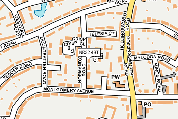 NR32 4BT map - OS OpenMap – Local (Ordnance Survey)
