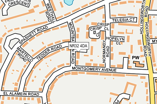 NR32 4DA map - OS OpenMap – Local (Ordnance Survey)