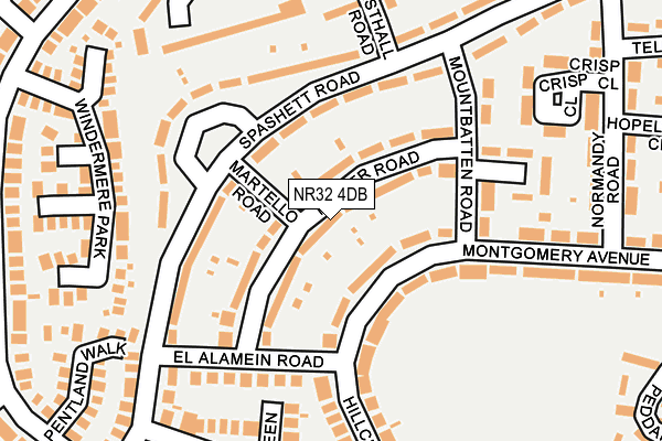 NR32 4DB map - OS OpenMap – Local (Ordnance Survey)